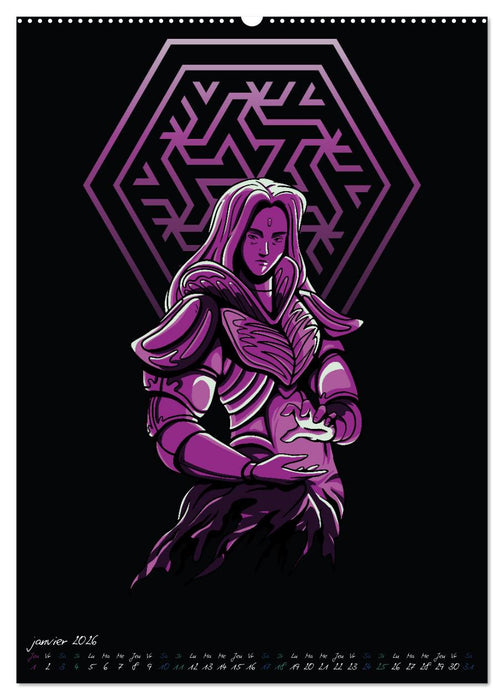 Guerriers de l'ombre (CALVENDO Calendrier supérieur 2026)