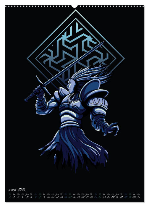 Guerriers de l'ombre (CALVENDO Calendrier supérieur 2026)