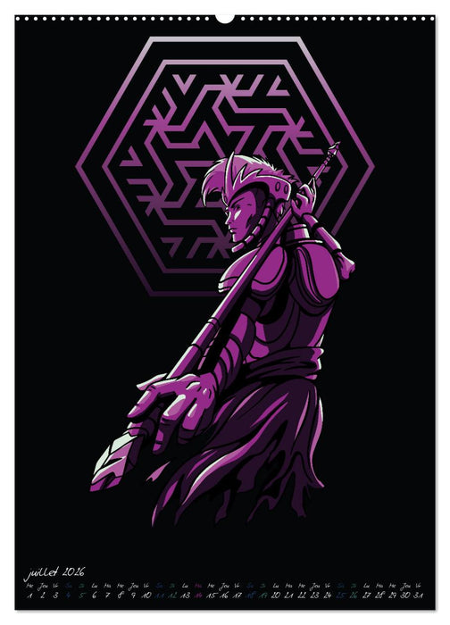 Guerriers de l'ombre (CALVENDO Calendrier supérieur 2026)