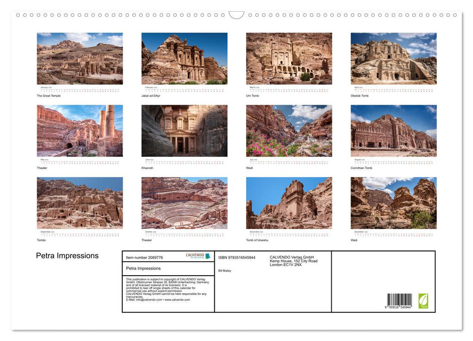 Petra Impressions (CALVENDO Monthly Calendar 2026)
