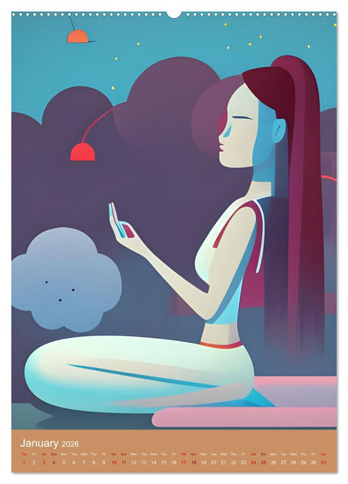 Meditation Unites (CALVENDO Monthly Calendar 2026)