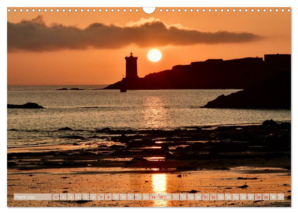 Couchers de soleil sur Kermorvan (CALVENDO Calendrier mensuel 2026)