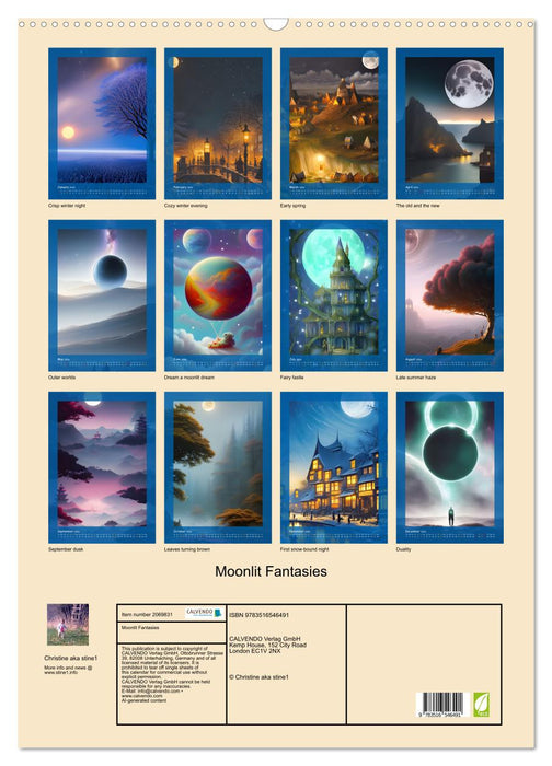 Moonlit Fantasies (CALVENDO Monthly Calendar 2026)