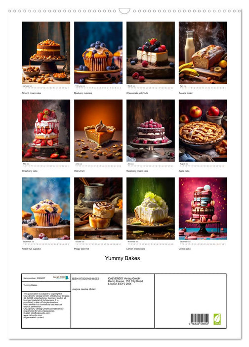 Yummy Bakes (CALVENDO Monthly Calendar 2026)