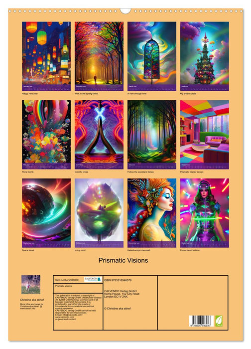 Prismatic Visions (CALVENDO Monthly Calendar 2026)