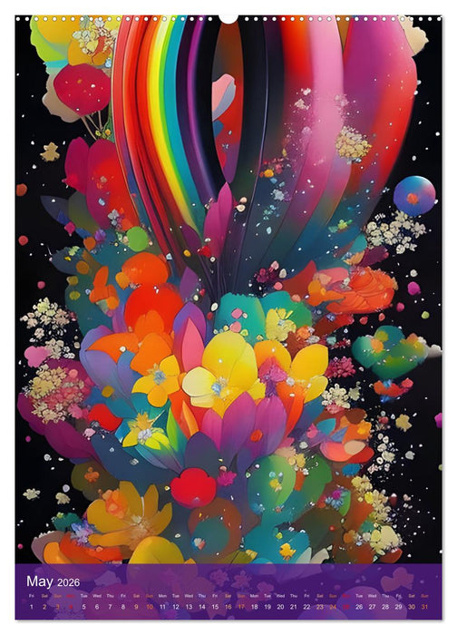 Prismatic Visions (CALVENDO Monthly Calendar 2026)