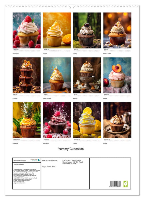 Yummy Cupcakes (CALVENDO Monthly Calendar 2026)