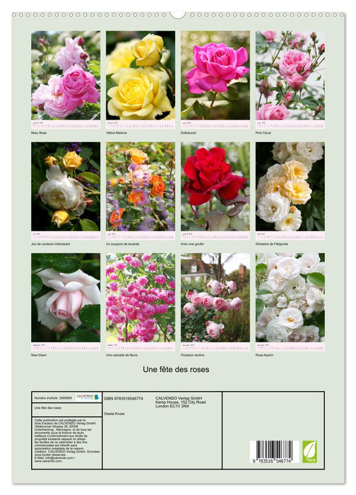 Une fête des roses (CALVENDO Calendrier supérieur 2026)