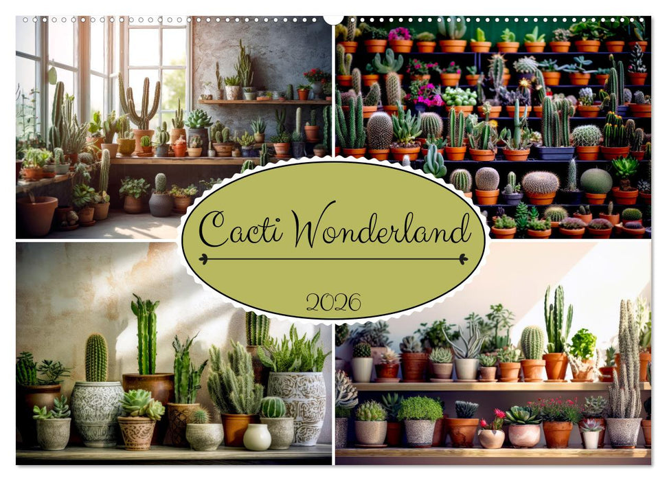 Cacti Wonderland (CALVENDO Monthly Calendar 2026)