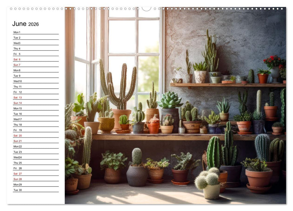 Cacti Wonderland (CALVENDO Monthly Calendar 2026)