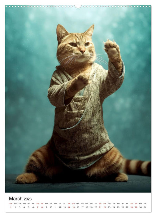 Meow Yoga (CALVENDO Monthly Calendar 2026)