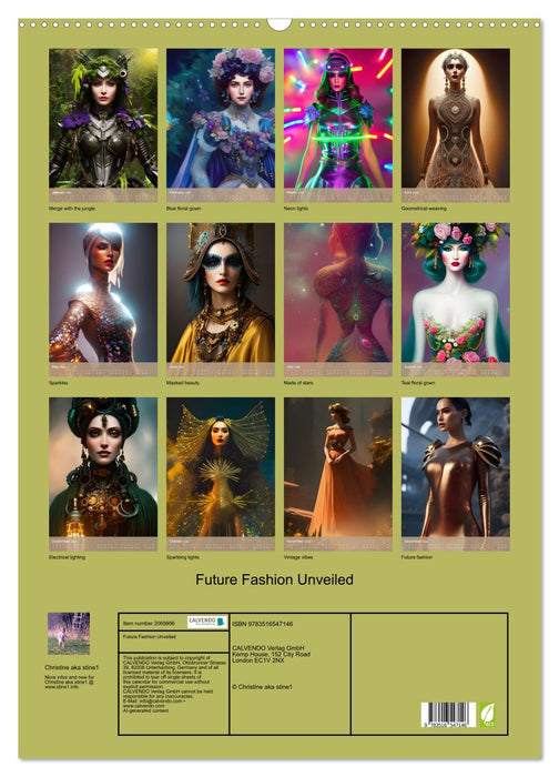 Future Fashion Unveiled (CALVENDO Monthly Calendar 2026)