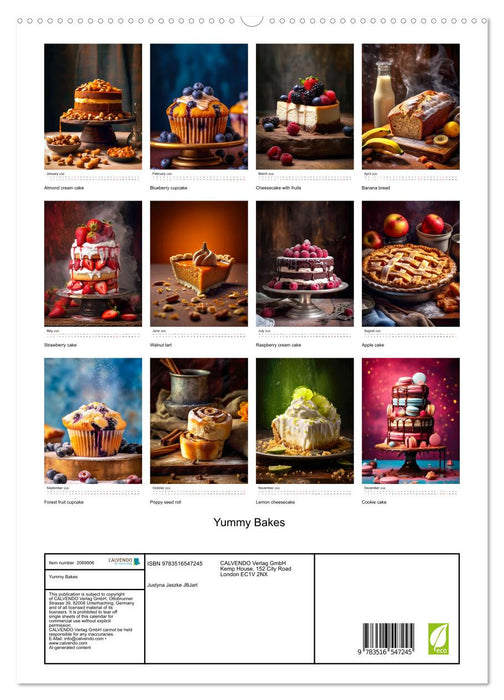 Yummy Bakes (CALVENDO Premium-Calendar 2026)