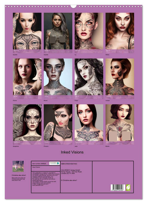 Inked Visions (CALVENDO Monthly Calendar 2026)