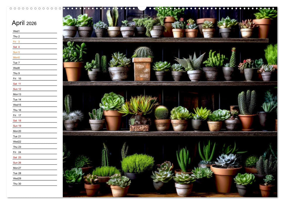 Cacti Wonderland (CALVENDO Premium-Calendar 2026)