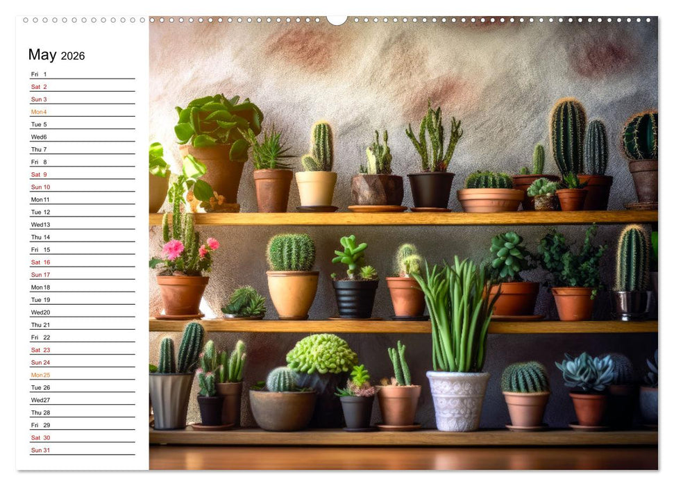 Cacti Wonderland (CALVENDO Premium-Calendar 2026)