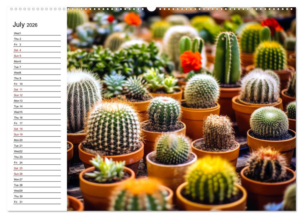 Cacti Wonderland (CALVENDO Premium-Calendar 2026)