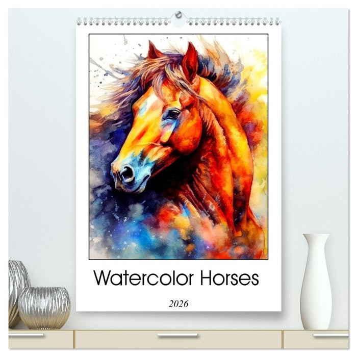 Watercolor Horses (CALVENDO Premium-Calendar 2026)