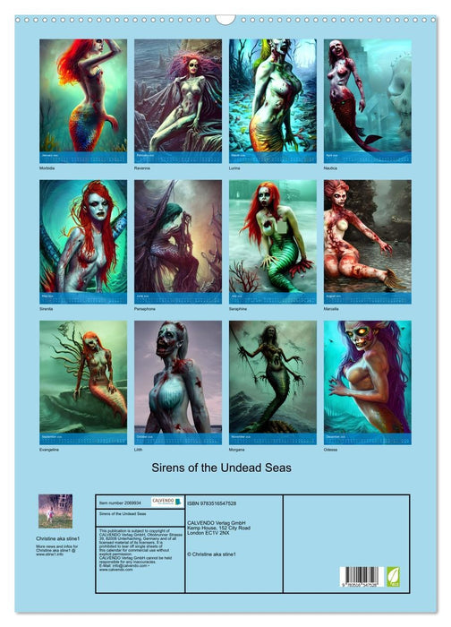 Sirens of the Undead Seas (CALVENDO Monthly Calendar 2026)