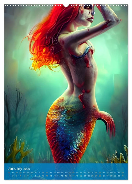 Sirens of the Undead Seas (CALVENDO Monthly Calendar 2026)