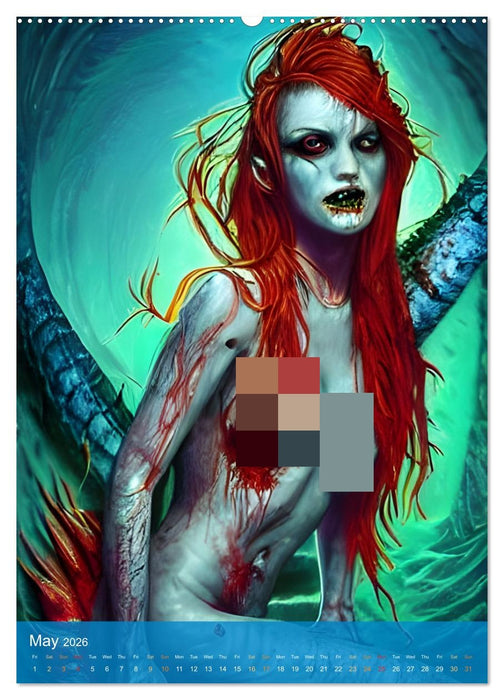 Sirens of the Undead Seas (CALVENDO Monthly Calendar 2026)