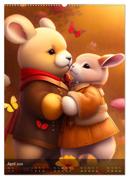 Cuddly Teddy Illustrations (CALVENDO Monthly Calendar 2026)