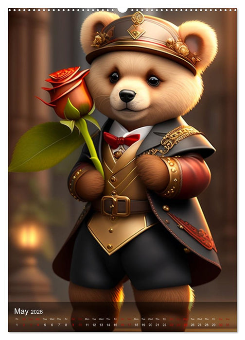 Cuddly Teddy Illustrations (CALVENDO Monthly Calendar 2026)