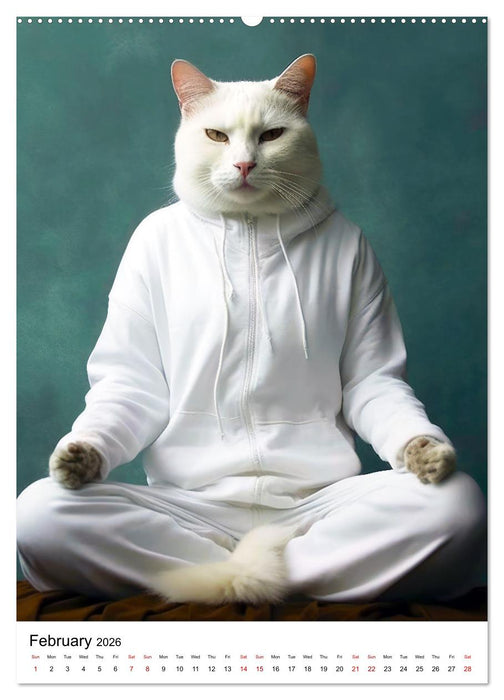 Meow Yoga (CALVENDO Premium-Calendar 2026)