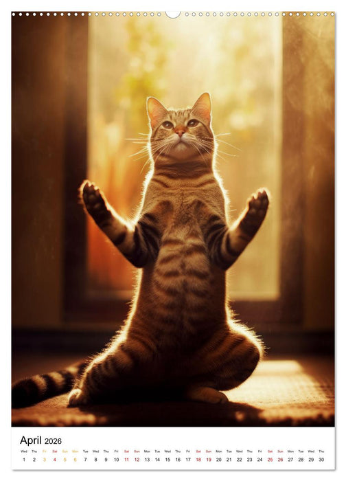 Meow Yoga (CALVENDO Premium-Calendar 2026)