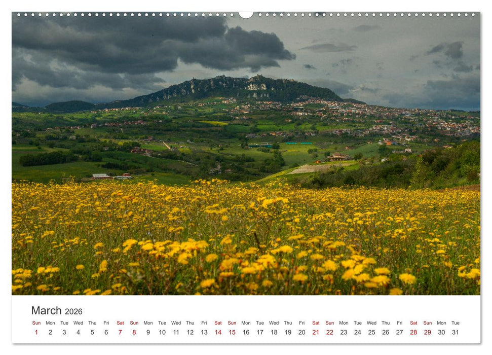 San Marino The oldest Republic in the world (CALVENDO Monthly Calendar 2026)