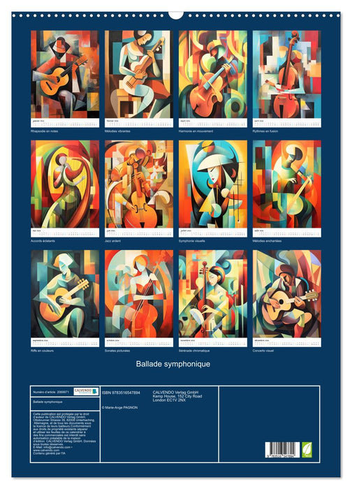 Ballade symphonique (CALVENDO Calendrier mensuel 2026)