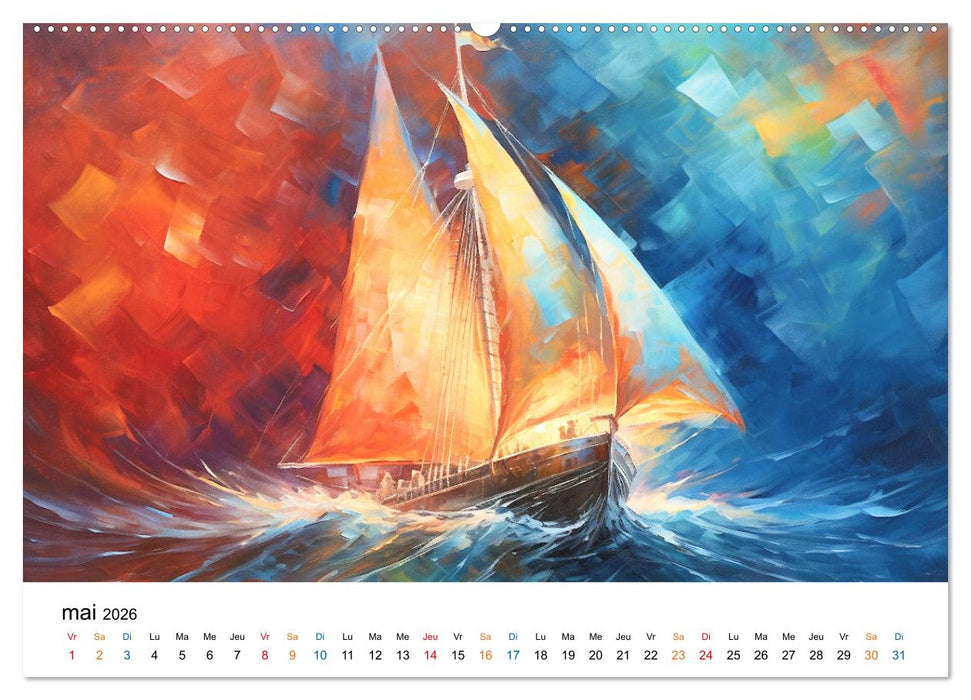 Scènes épiques de voiliers (CALVENDO Calendrier mensuel 2026)
