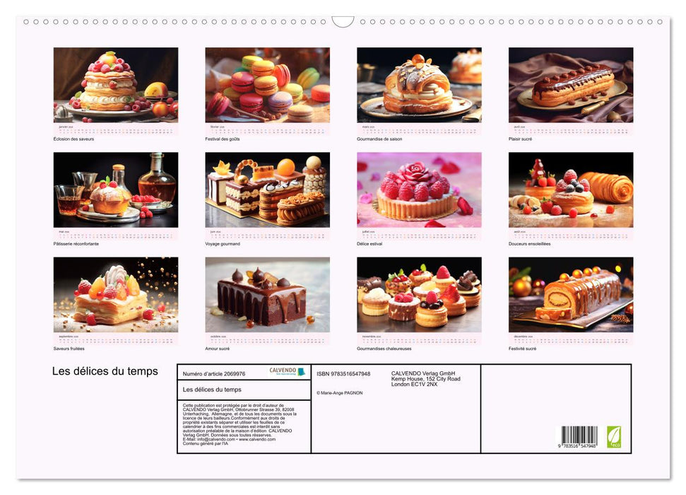 Les délices du temps (CALVENDO Calendrier mensuel 2026)