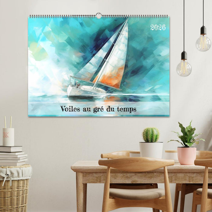 Voiles au gré du temps (CALVENDO Calendrier mensuel 2026)