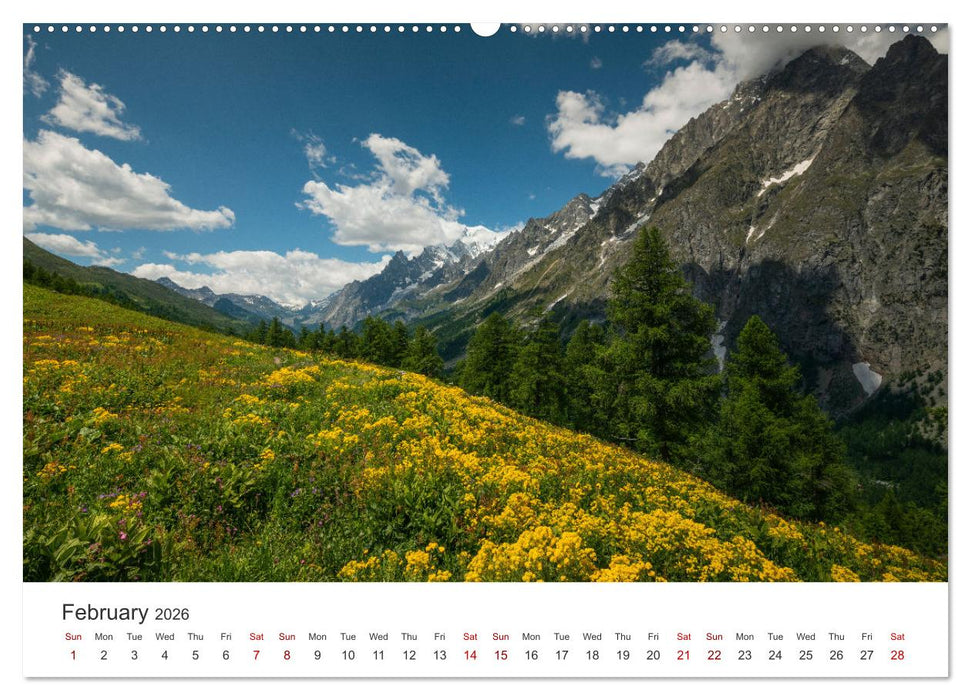 Aosta Valley and its nature (CALVENDO Monthly Calendar 2026)