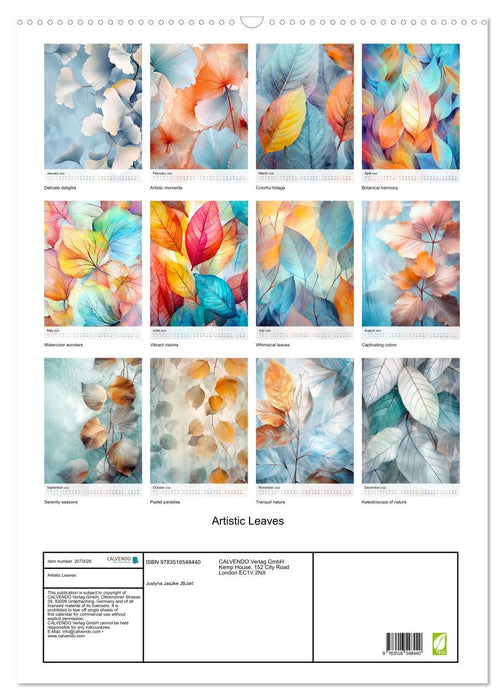 Artistic Leaves (CALVENDO Monthly Calendar 2026)