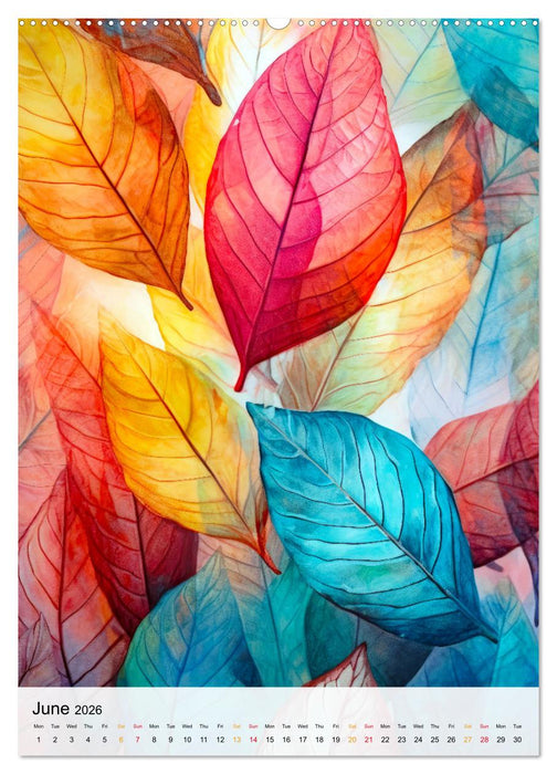 Artistic Leaves (CALVENDO Monthly Calendar 2026)