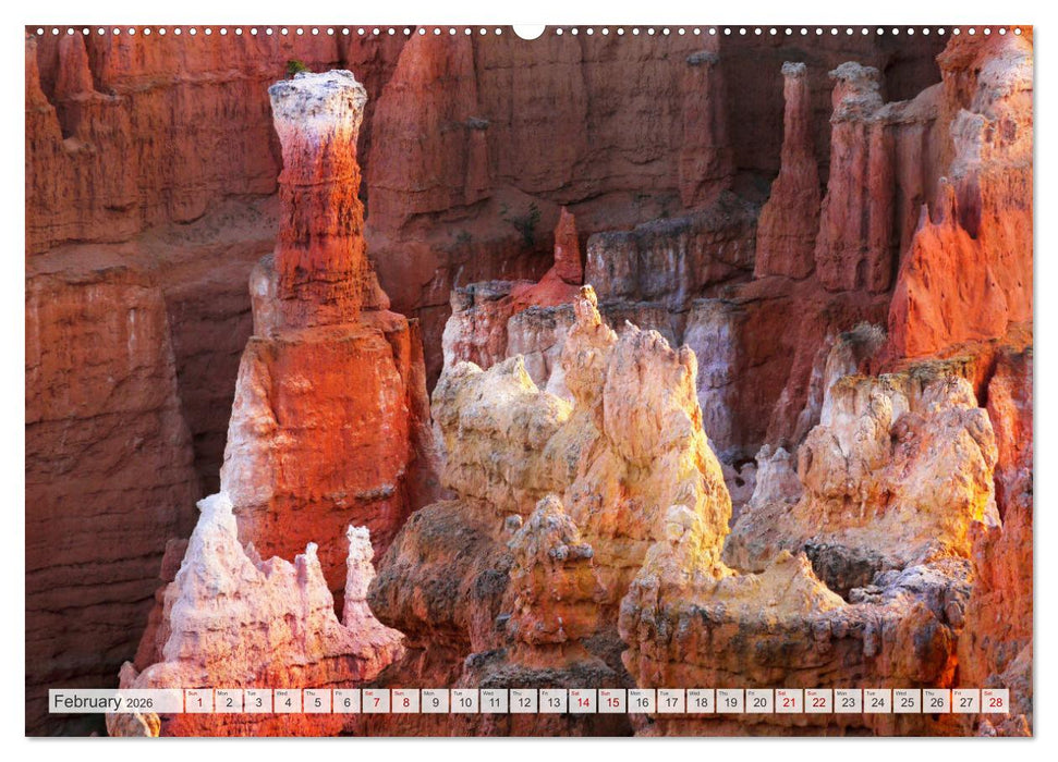 Bryce Canyon, Sunrise and Sunset points (CALVENDO Monthly Calendar 2026)