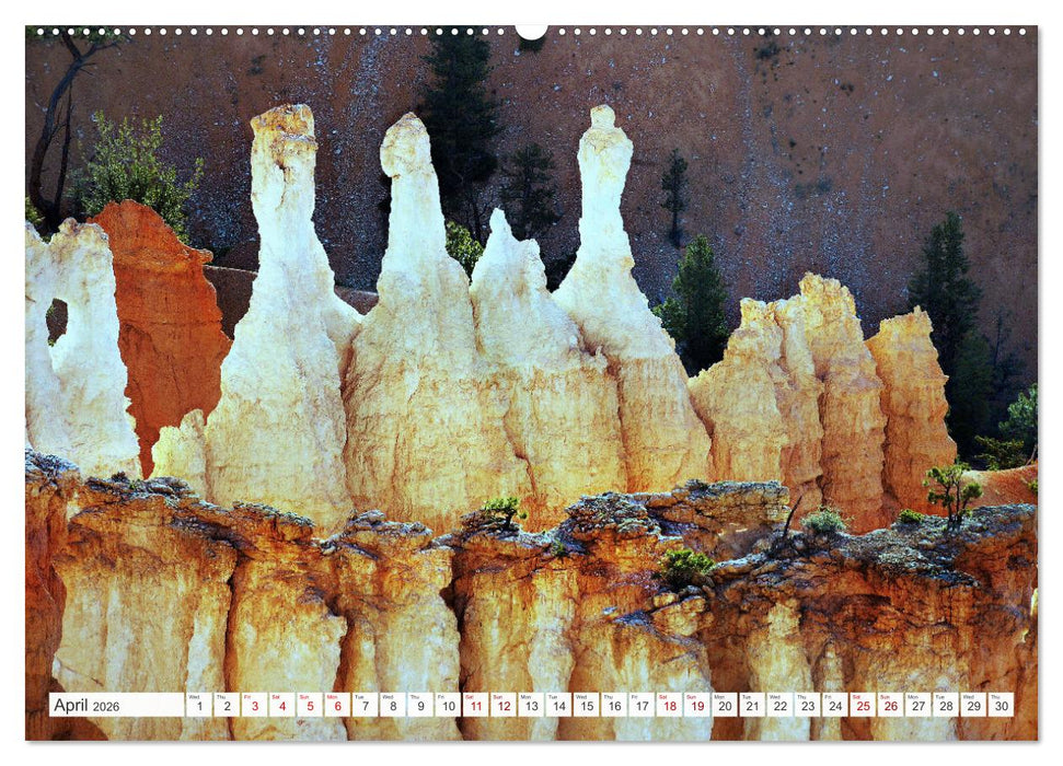 Bryce Canyon, Sunrise and Sunset points (CALVENDO Monthly Calendar 2026)