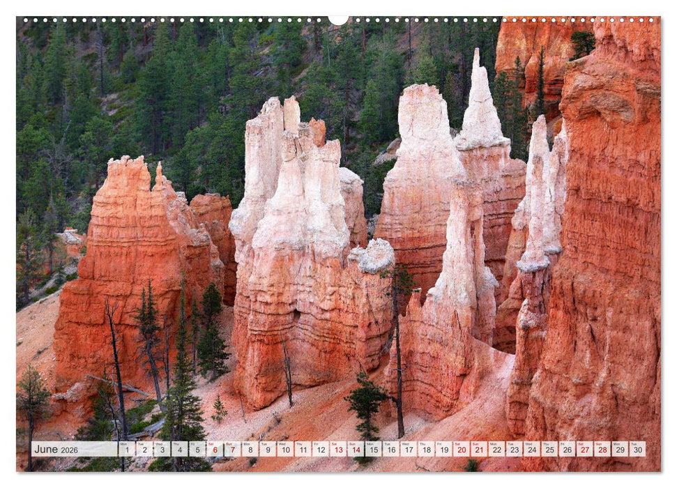 Bryce Canyon, Sunrise and Sunset points (CALVENDO Monthly Calendar 2026)