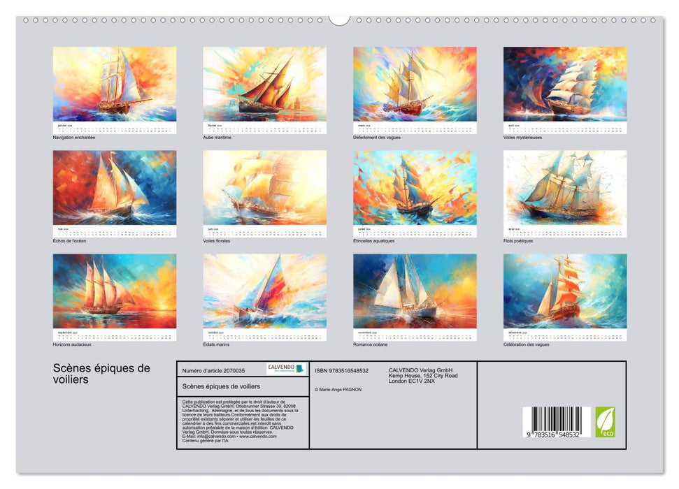 Scènes épiques de voiliers (CALVENDO Calendrier supérieur 2026)