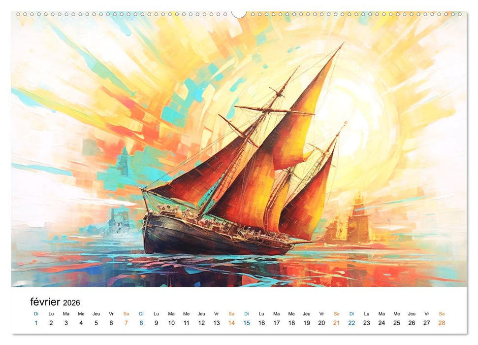 Scènes épiques de voiliers (CALVENDO Calendrier supérieur 2026)