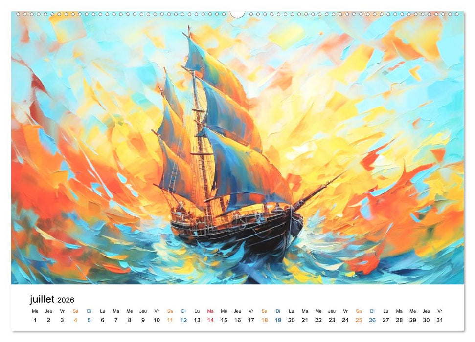 Scènes épiques de voiliers (CALVENDO Calendrier supérieur 2026)