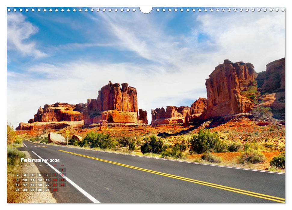 Arches Road Trip (CALVENDO Monthly Calendar 2026)