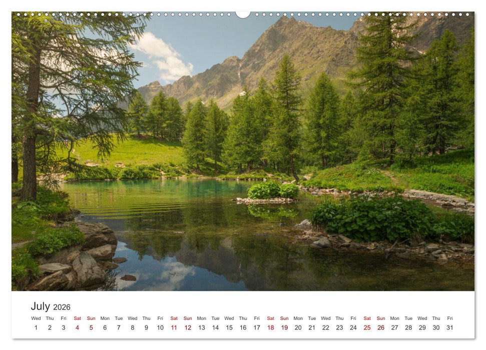 Aosta Valley and its nature (CALVENDO Premium-Calendar 2026)