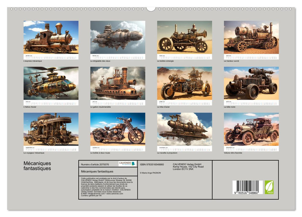 Mécaniques fantastiques (CALVENDO Calendrier supérieur 2026)