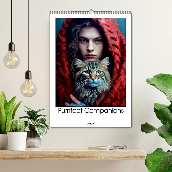 Purrrfect Companions (CALVENDO Monthly Calendar 2026)