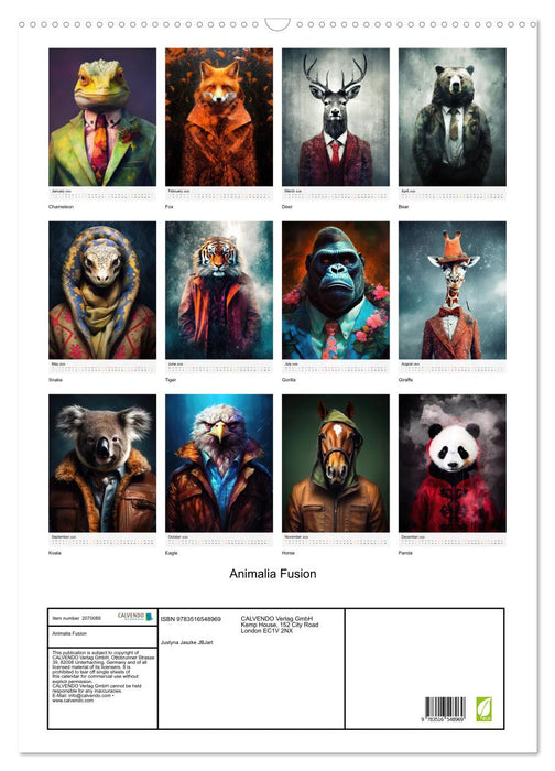 Animalia Fusion (CALVENDO Monthly Calendar 2026)
