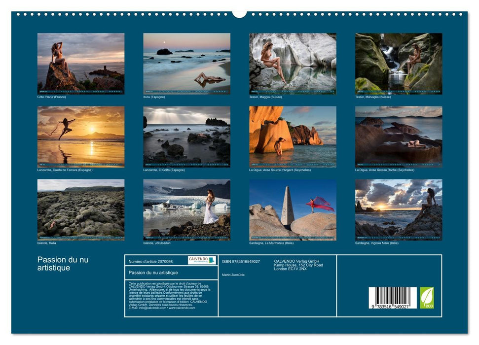 Passion du nu artistique (CALVENDO Calendrier supérieur 2026)