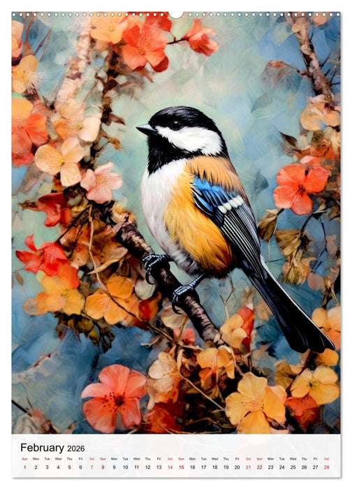Birds in Living Color (CALVENDO Monthly Calendar 2026)